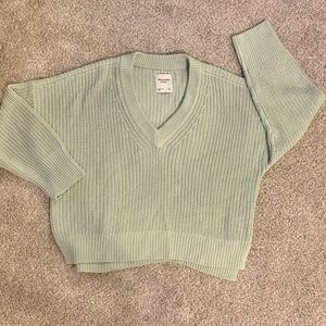 Abercrombie & Fitch Mint Green V-Neck Sweater
